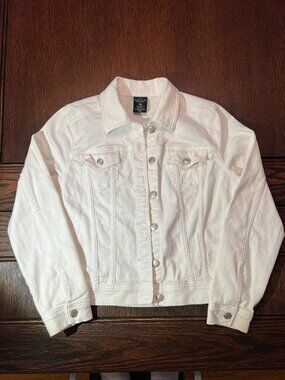 Small Woman's White Jeal Jacket Like New